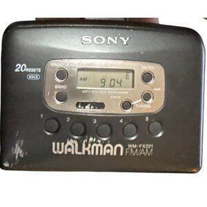 Sony Walkman WM-FX221 AM/FM Radio Cassette Tape Player Vintage With Clip PARTS